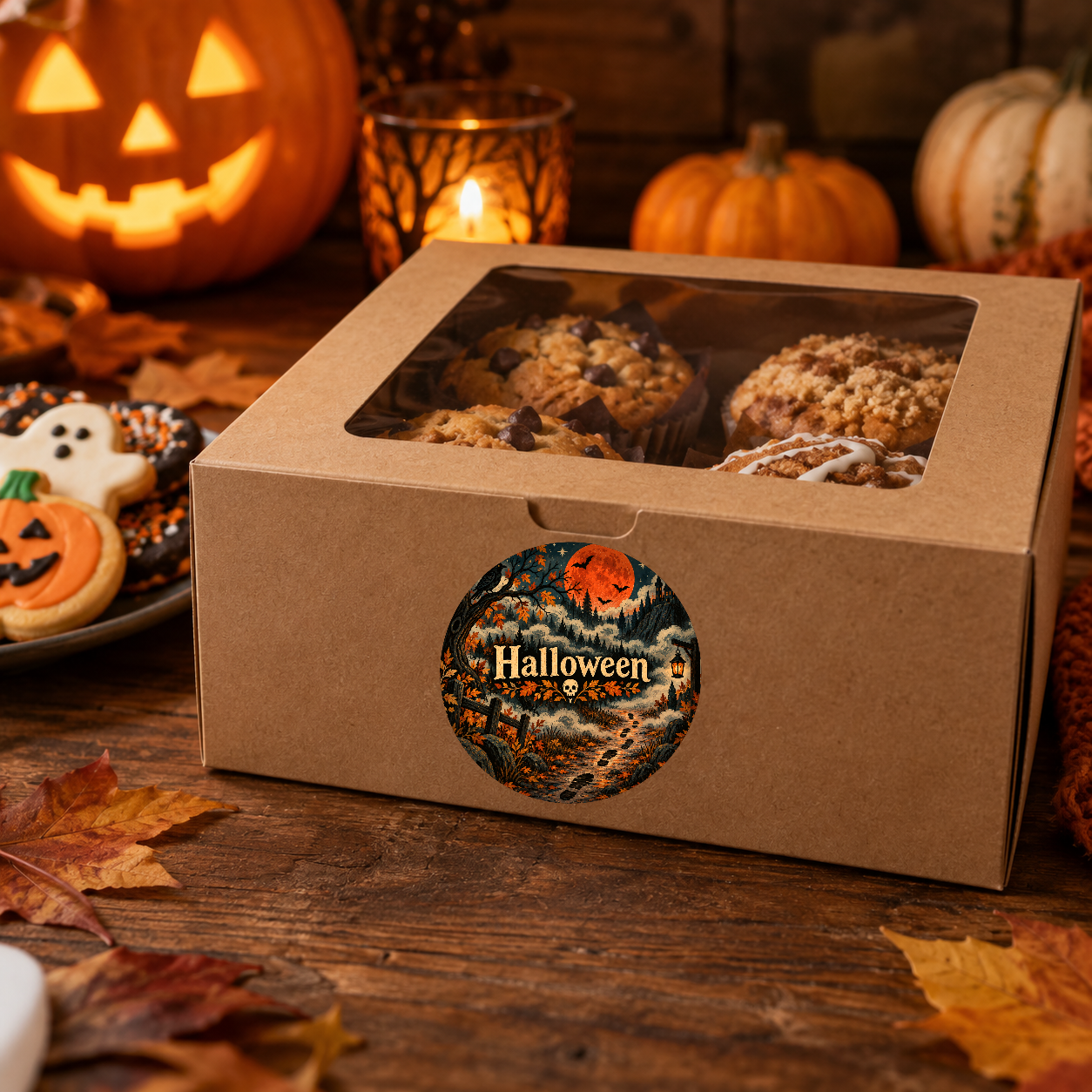 Naklejki na Halloween tajemnicze ślady stóp - obrazek 2