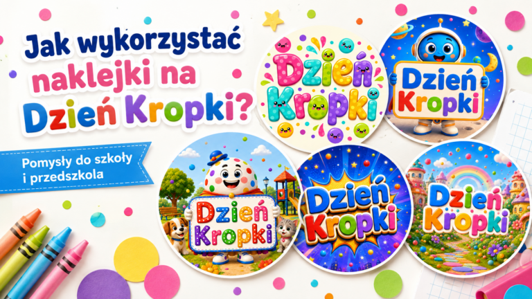 Naklejki na Dzień Kropki – pomysły do szkoły i przedszkola