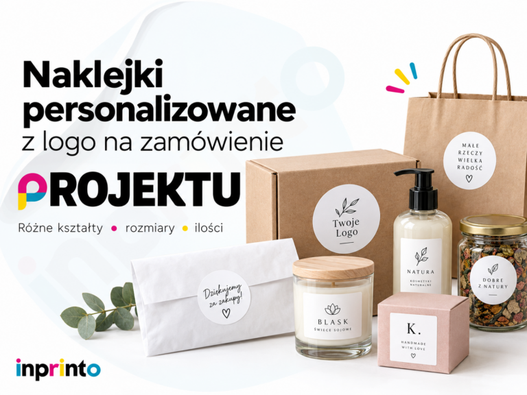 Naklejki personalizowane z logo na paczkach, opakowaniach i produktach firmowych