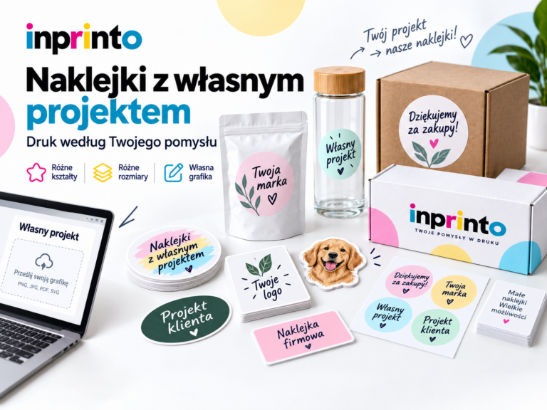 Naklejki z własnym projektem – prześlij swoją grafikę PNG, JPG, PDF lub SVG i zamów druk według pomysłu