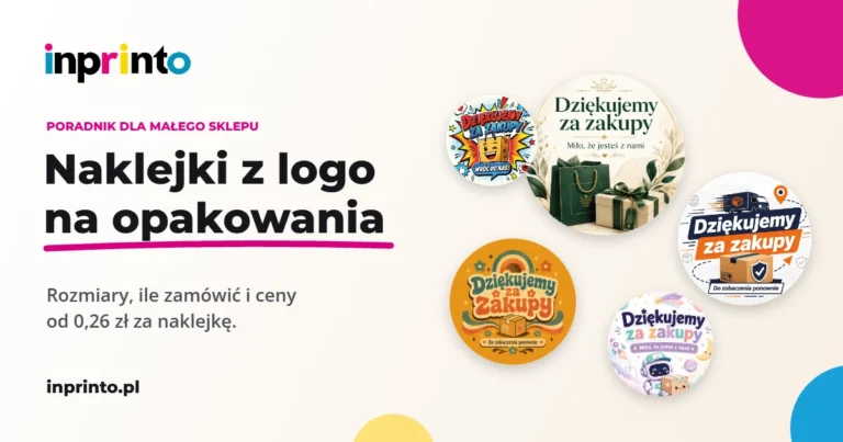Naklejki z logo na opakowania i paczki sklepu internetowego